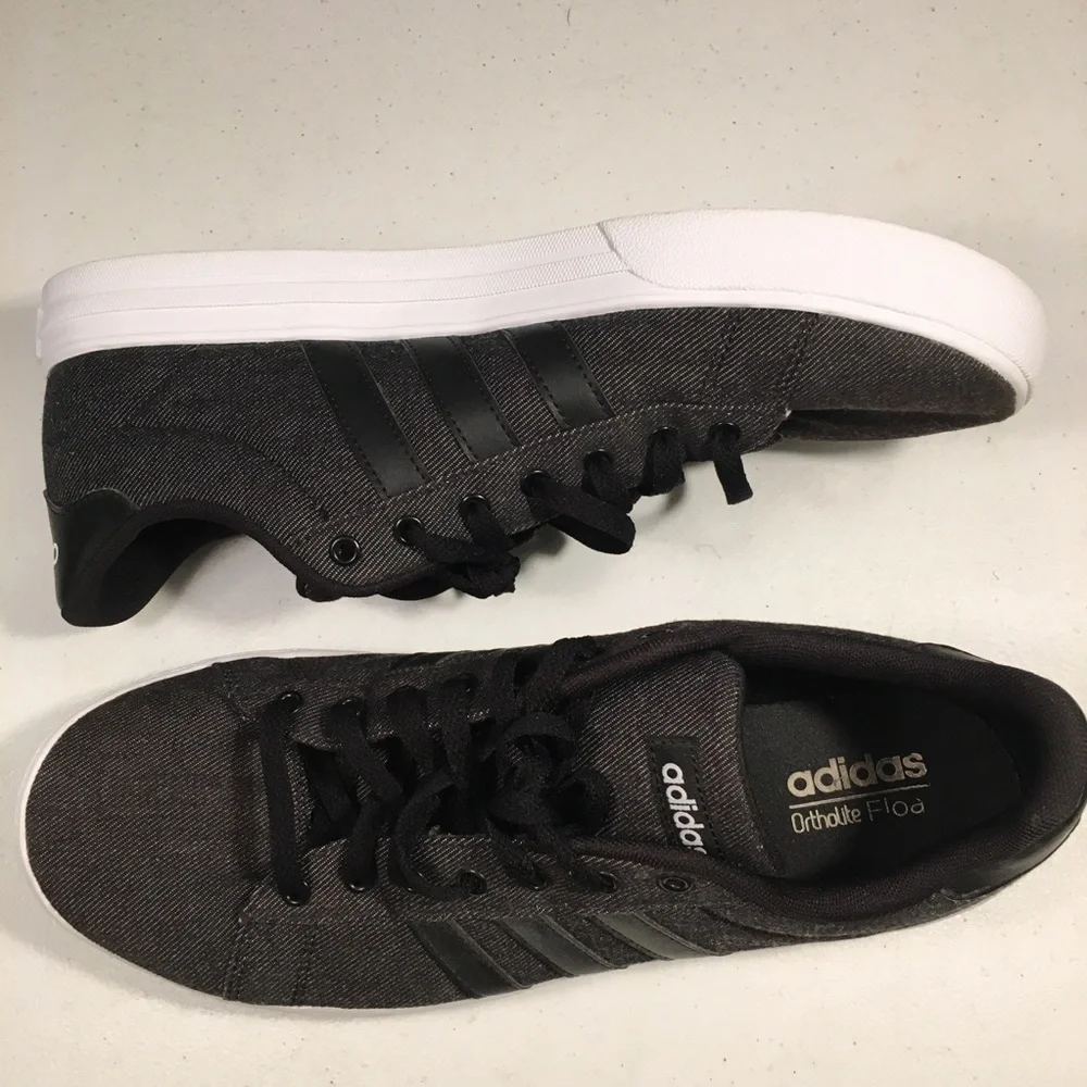 Adidas Sneakers Black Denim Size 12 Ortholite Float